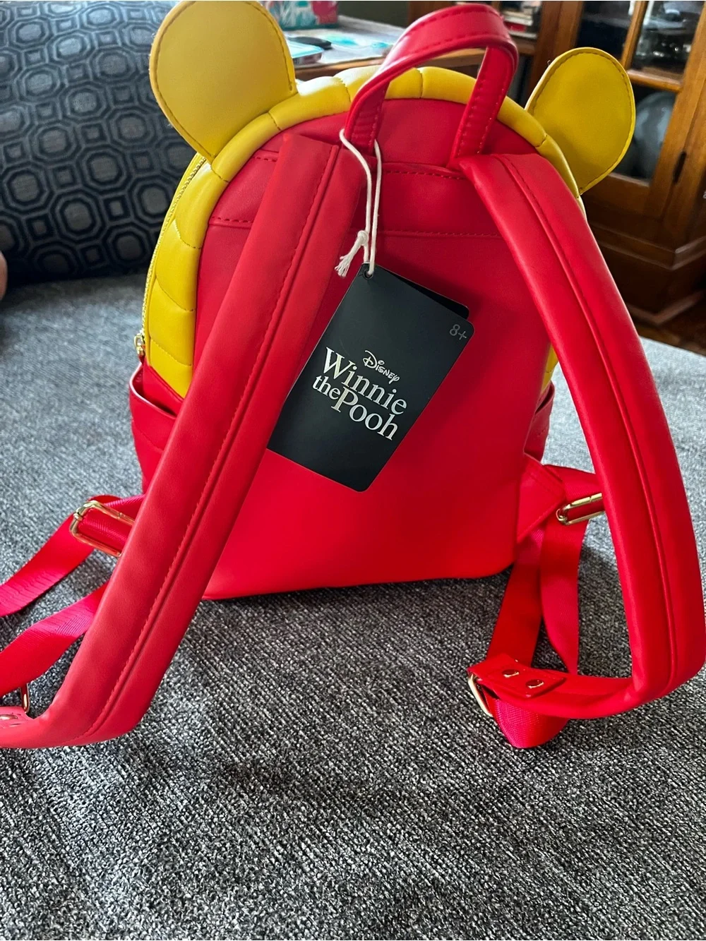 Disney Loungefly Winnie the Pooh Yellow & Red Kids Backpack